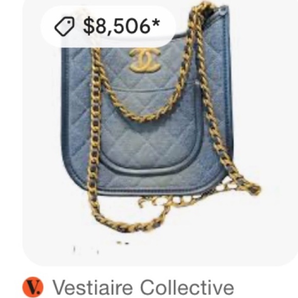 Chanel Blue Quilted Denim Hobo Bag - Picture 13 of 13